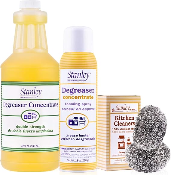 Stanley Home Products Degreaser Kit Complete Degreaser Cleaning Products w