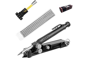 Multi-function Scribing Tool Upgraded - Construction Pencil- Aluminum Alloy Scribe Tool with Deep Hole Pencil,DIY Woodworking