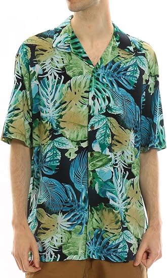 Amazon カラヘオ Kalaheo レーヨン ポケット付き 半袖 アロハシャツ ブラック M シャツ 通販