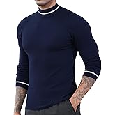 OYOZONE Men's Slim Fit Mock Turtleneck Pullover Sweater Casual Basic Knitted Thermal Sweaters