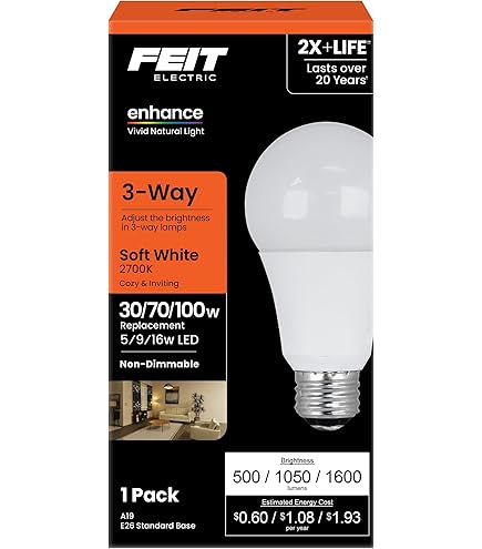 Feit Electric 電球 4個パック 2箱セット Feit Electric A19 LED Light Bulbs, 60W Eq, Dimmable, Soft White 4
