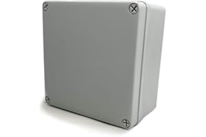 DJC Supply Co. 4" x 4" x 2.4" Weather & Dust Proof PS Plastic Junction Conduit Box Electronics Enclosure 1 Pack