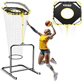 SPONAL Volleyball Setter Training Net, 4.6 ft- 10 ft, 5 Heights &amp; 7 Angles | Adjustable volleyball training equipment for serving, spiking and setting drills, designed for convenient solo practice