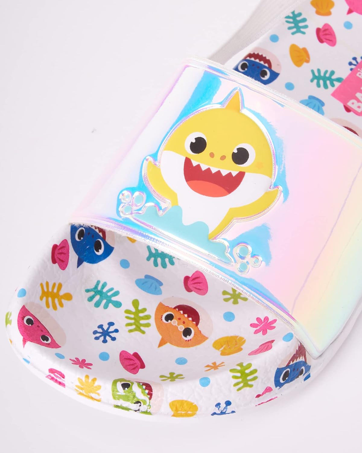 Nickelodeon Girls’ Baby Shark Sandals - Slip-On Slides with Back Strap (Little Kid): Shoes