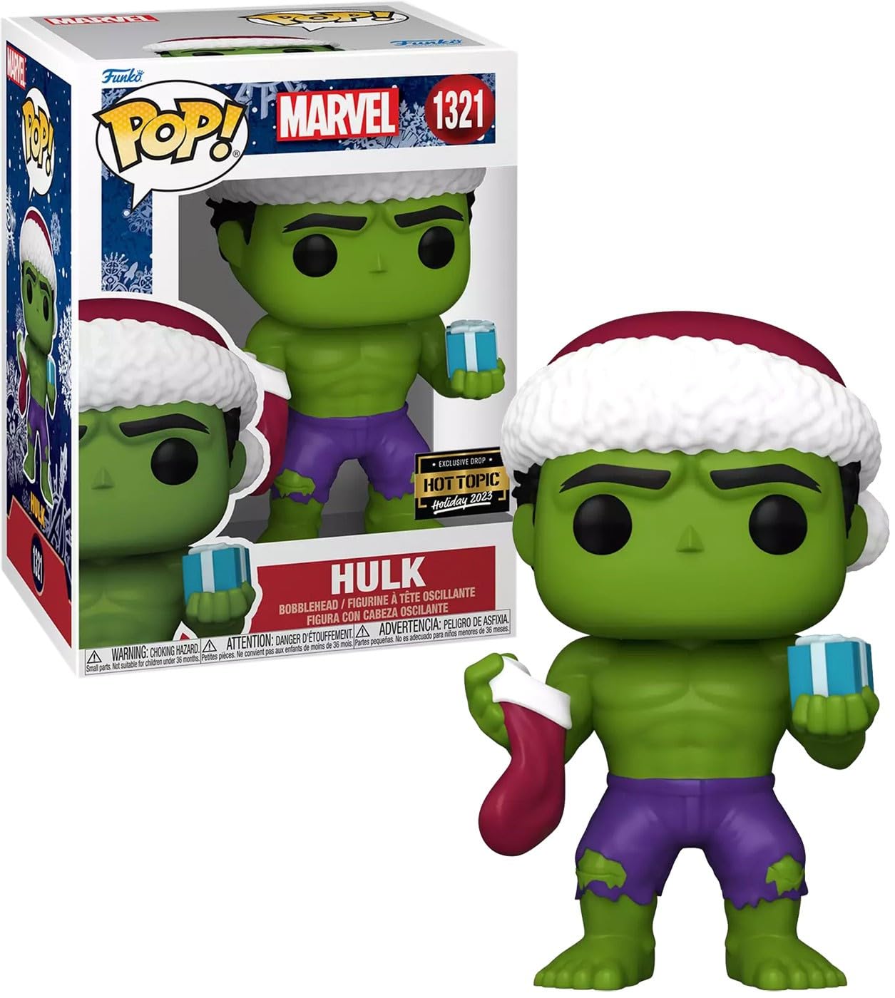 X-Comics Exclusive Marvel Comics Holiday Funko POP! PVC Collectible Figure - Holiday Green Hulk (1321)