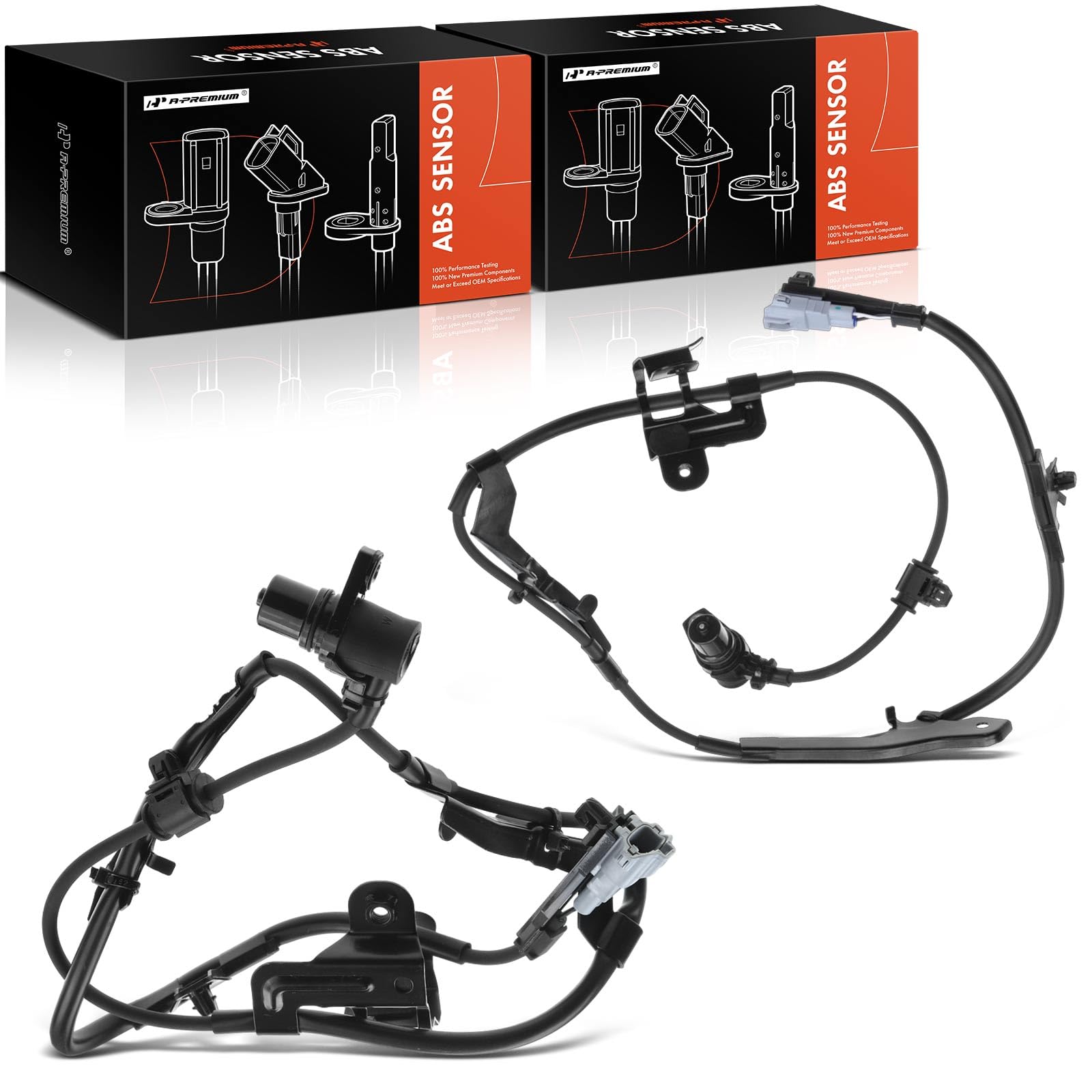 Photo 1 of A-Premium 2pcs Front Side ABS Wheel Speed Sensor Compatible with Toyota Models - Sequoia 4.7L 2000-2007, Tundra 3.4L 4.0L 4.7L 2000-2006 - Front Driver & Passenger Side