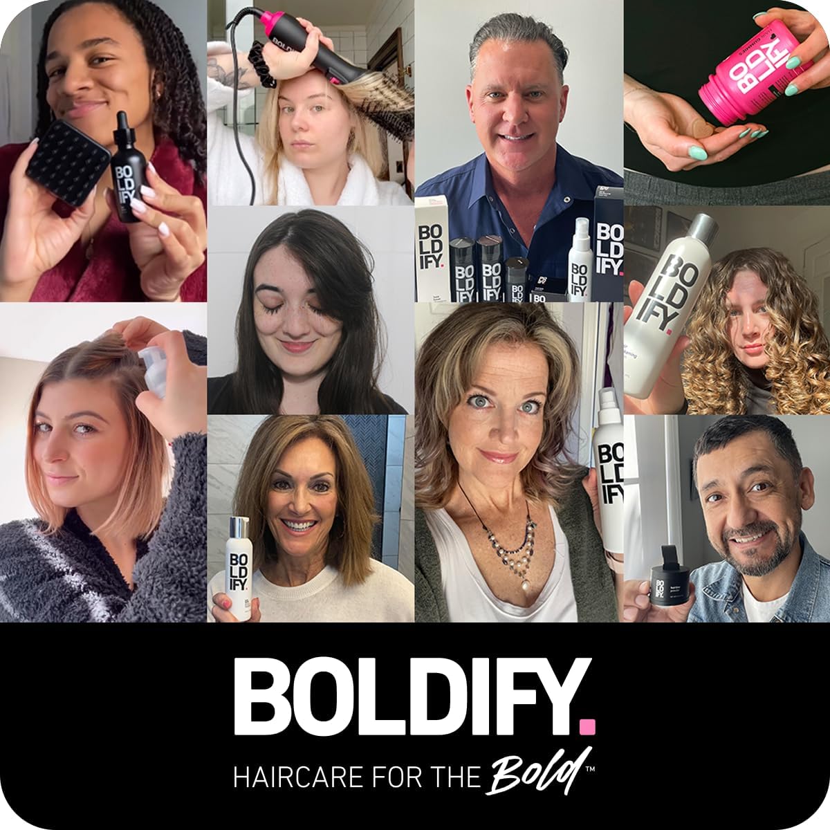 BOLDIFY Hair Texture Powder and Volumizer - Styling for Thinning Hair - Volumizing Powder for Women & Men - Travel Size