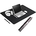 CENNBIE Leather Desk Mat - 31.4" x 19.6" Extra Large Desk Pad Protector for Office, Computer Desk, Oversized Mouse Pad, Black