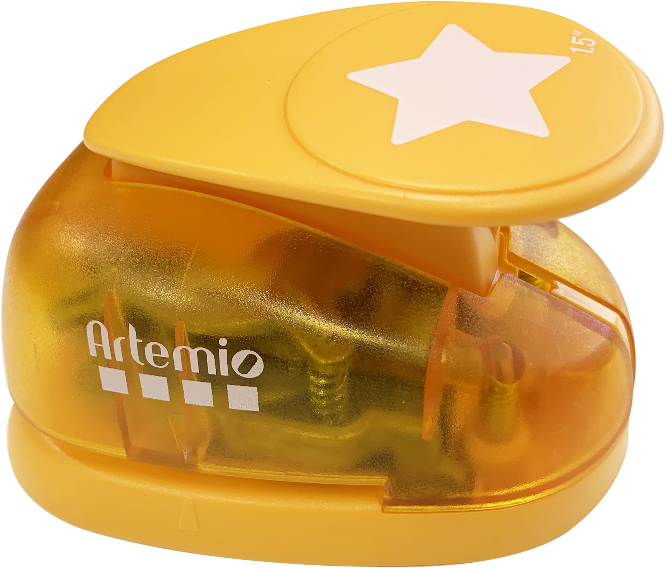 Artemio Scrap Paper Punch Star, Plastic, orange, 9.6 x 6.5 x 16 cm