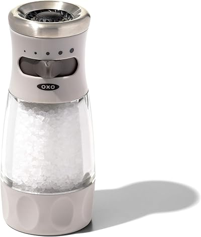 OXO Good Grips Contoured Mess-Free Salt Grinder - Adjustable Ceramic Mill