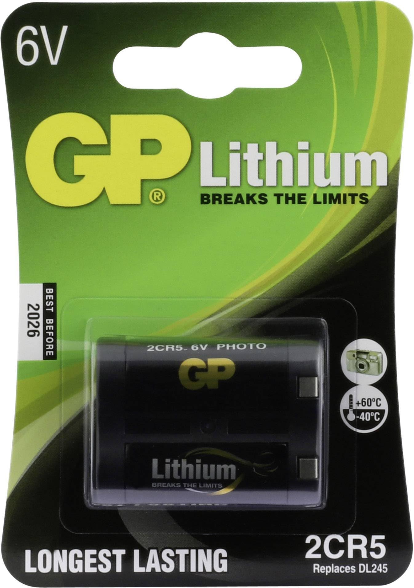 GP Batteries 2CR5 6 V Lithium Battery