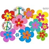 Magstick Sticker 262 I Peace And Love Flower Power I Set