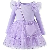 Toddler Girl Long Sleeve Fall Winter Spring Tulle Dress 1-5 Years