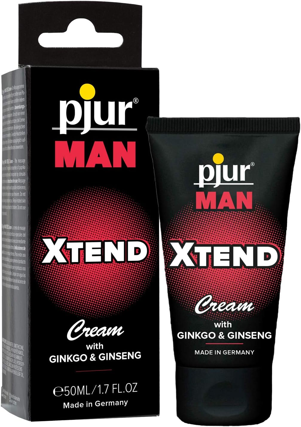 pjur Man XTEND Cream - Erection Cream for Men who Want More - with Ginkgo and Ginseng Extract for prolonged Pleasure (50ml)