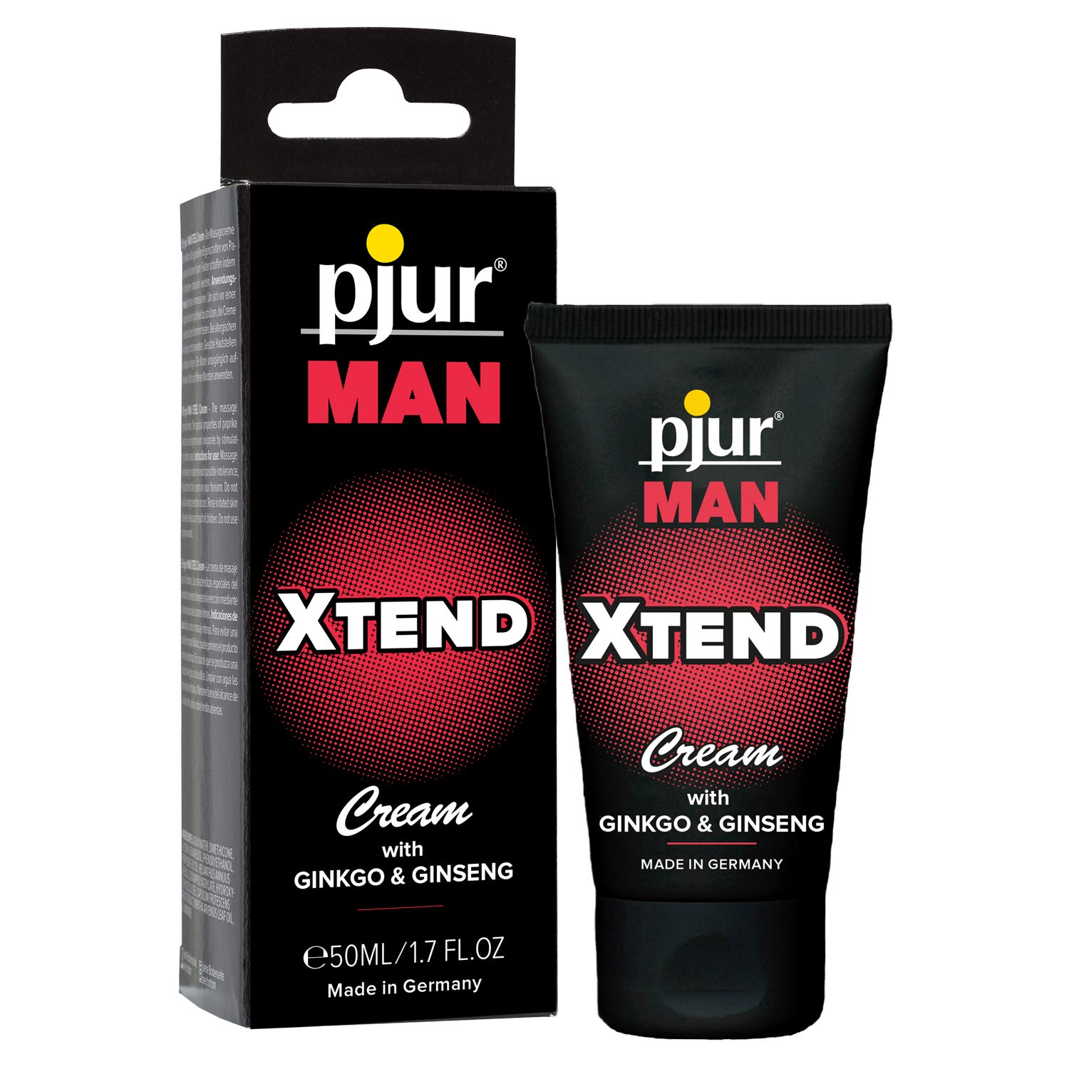 pjur Man XTEND Cream - Erection Cream for Men who Want More - with Ginkgo and Ginseng Extract for prolonged Pleasure (50ml)