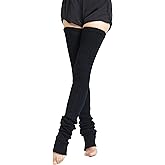 Henwarry 27 or 34 Inch Length Leg Warmers Knit Over the Knee Extra Long Winter Soft Thick Thigh High Footless Socks for Women