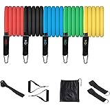 MIAODAM 11 Packs of Resistance Band Set Exercise Resistance Bands,Resistance Band Foam Handles Door Anchor Handles Ankle Stra