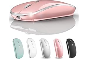 JETTA Wireless Mouse for MacBook Pro MacBook Air Mac iMac Desktop Computer Chromebook Win7/8/10 PC HP Dell Laptop (Rose Gold)