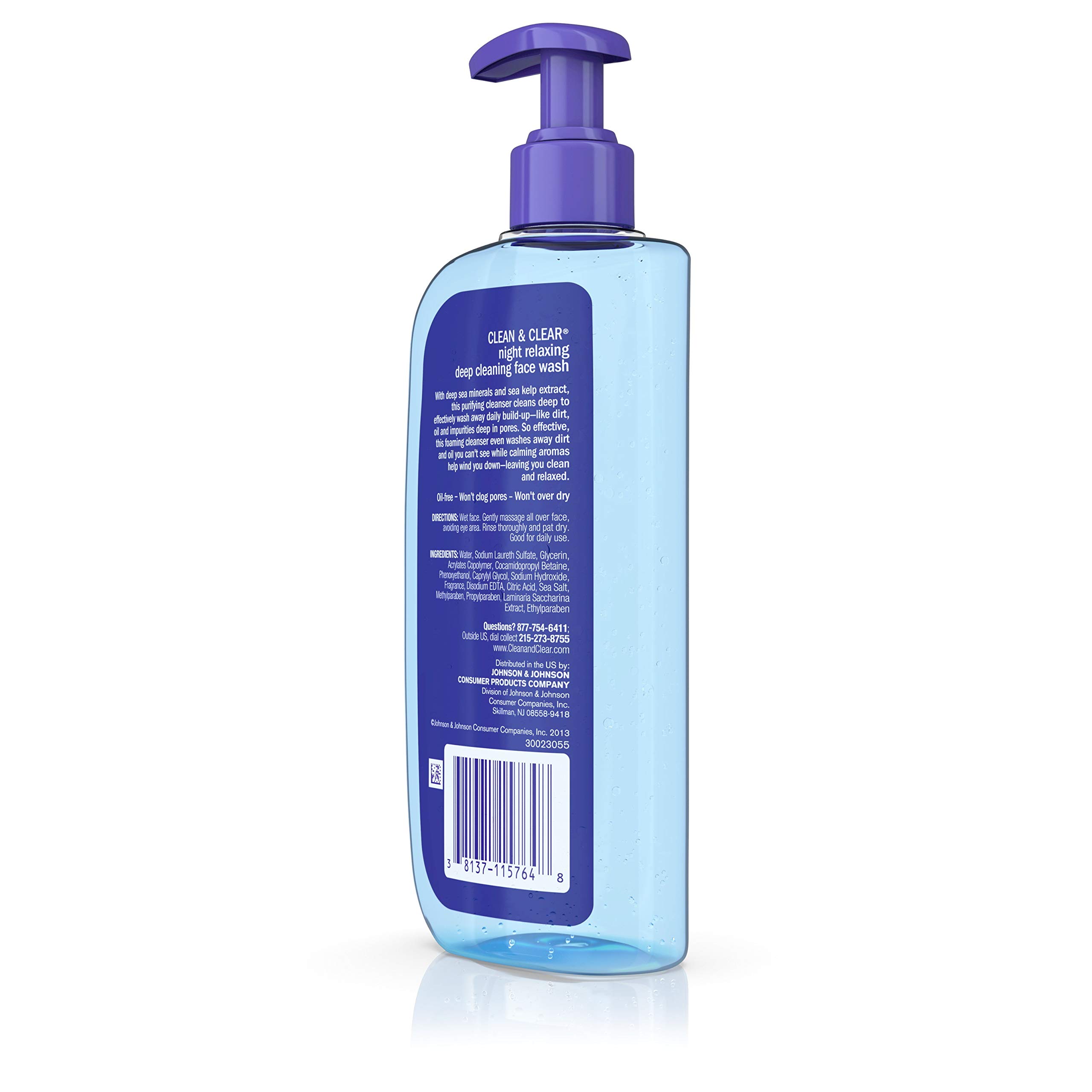 Clean&Clear Night Relaxing Deep Cleaning Face Wash, 8 Fluid Ounce Buy