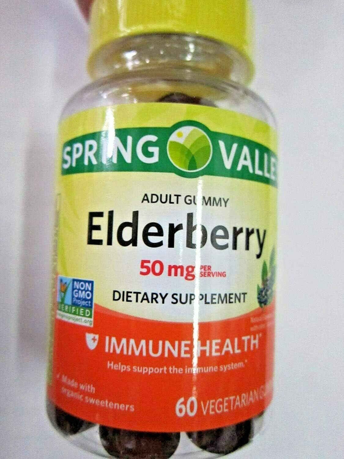 Spring Valley Adult Elderberry 50 mg Immune Health, 60