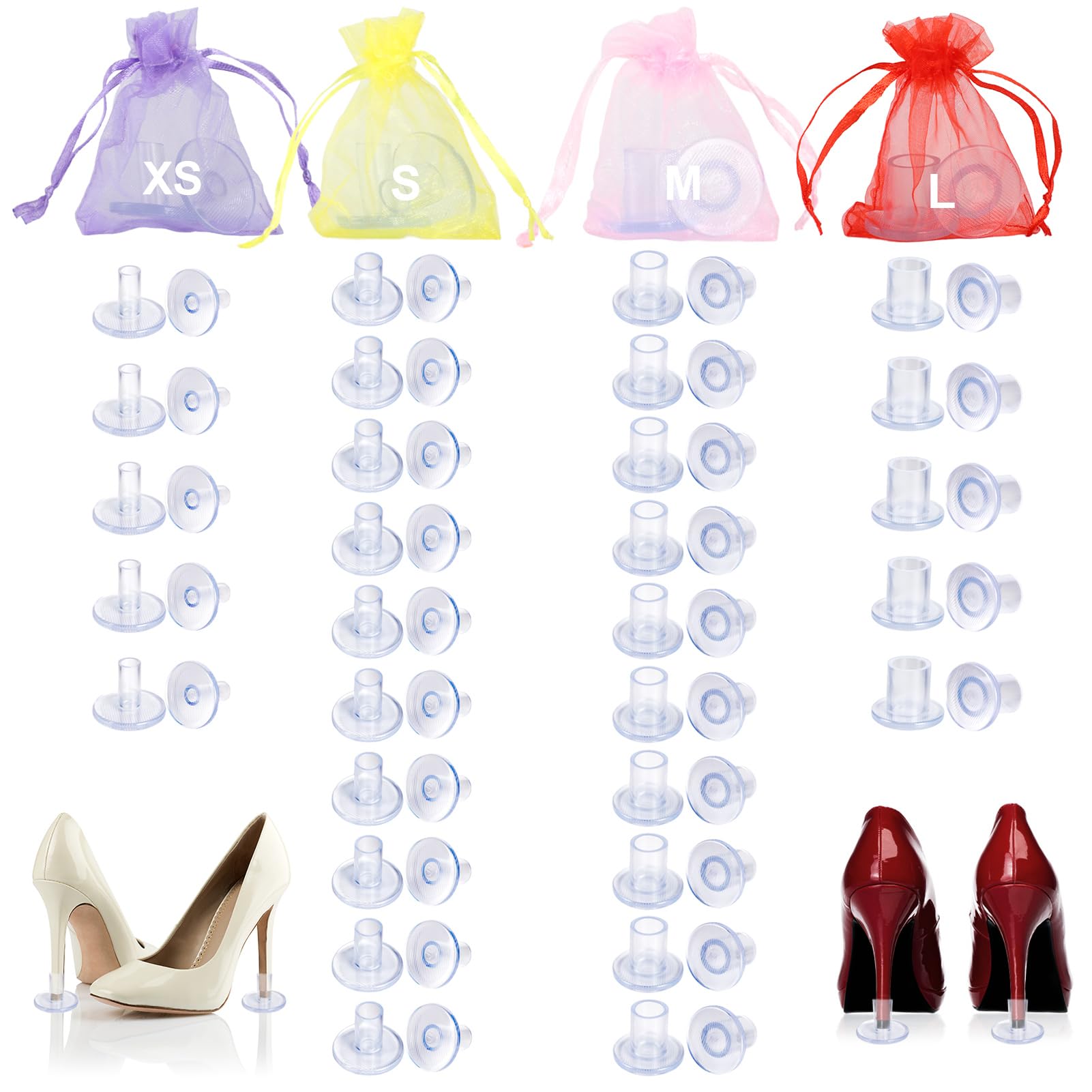 Photo 1 of 30 Pairs 4 Sizes Heel Protectors for Grass, High Heel Stoppers for Grass, Clear Stiletto High Heel Caps for Walking on Grass