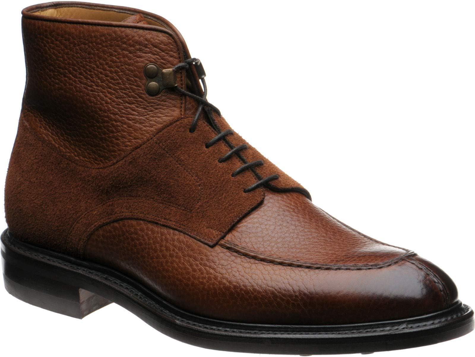 Midhurst Rubber-Soled Boots in Tan Grain and Suede