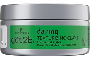 Got2b Daring Texturizing Clay for Casual Hair Styles, 57g, Matte Finish, High Hold Clay, for Short to Medium Length Hair