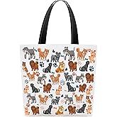 Canvas Tote Bags for Women, Cute Dog Shoulder Bags, Gifts for Dog Lovers - Reusable Shopping Bag-20