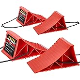 WADEO Wheel Chock 4 Pack, Car Jack for RV Trailer Trucks, Suitable Tires Up to 26" Diameter, Non Slip Surface, Easy to Carry 