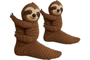 3D Knit Animal Socks for Women, Funny Croc & Shark Socks, Cozy Novelty Alligator Knit Slippers for Christmas Gift