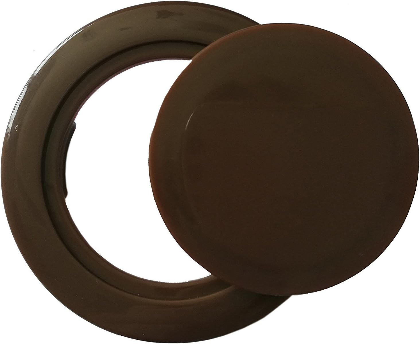 SUQ I OME Patio Parasol Umbrella Hole Ring Cap Plug Set, Coffee Plastic, 2-in. (Brown)