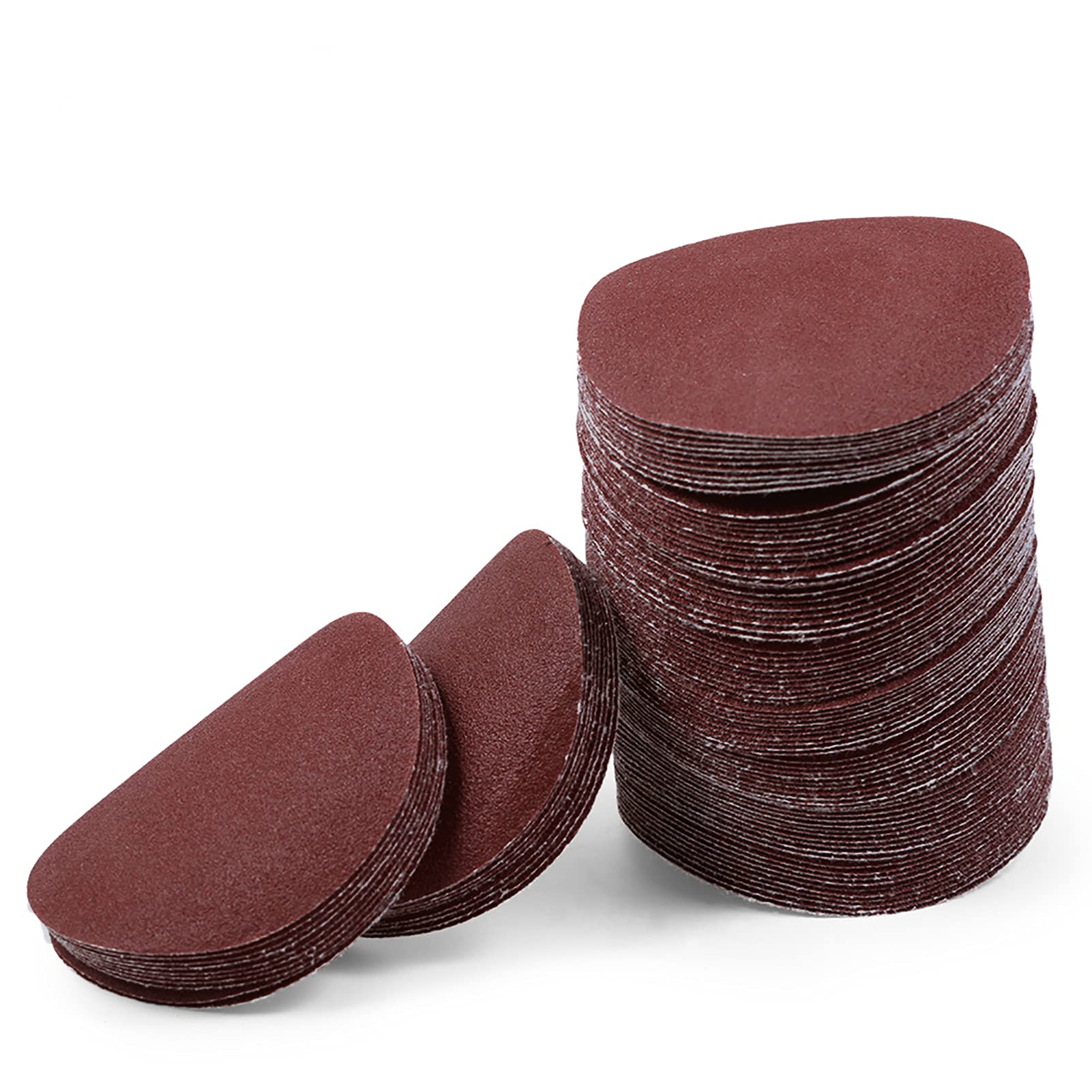 LEONTOOL Sanding Discs 3 Inch 120 Grit Hook and Loop Sandpaper 100Pcs Sanding Pad NO-Hole Aluminum Oxide Random Orbital Sander