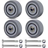 3 Inch Thermoplastic Rubber Caster Wheels (Set of 4) &ndash; Heavy Duty, Non-Marking, 220 lbs Load Capacity Each, Floor Protective, Ideal for Industrial Carts and Equipment