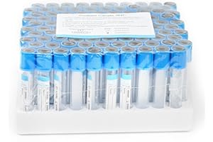 Meterbox Vacutainer Blood Collection Tubes 5ml PT Tube Vacuum Collecting Lab Tube for Lab Test Tubes Pet Animals Veterinary 100 Pcs Wrap Packaging