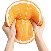 Anboor 10 Inches Squishies Orange Jumbo Kawaii Soft Slow Rising Scented Big Fruit Squishies Stress Relief Kid Toys Decoration Props