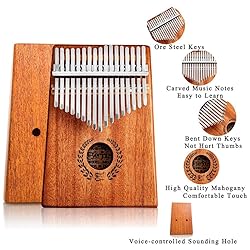 Everjoys Kalimba Thumb Piano 17 Keys, Professional