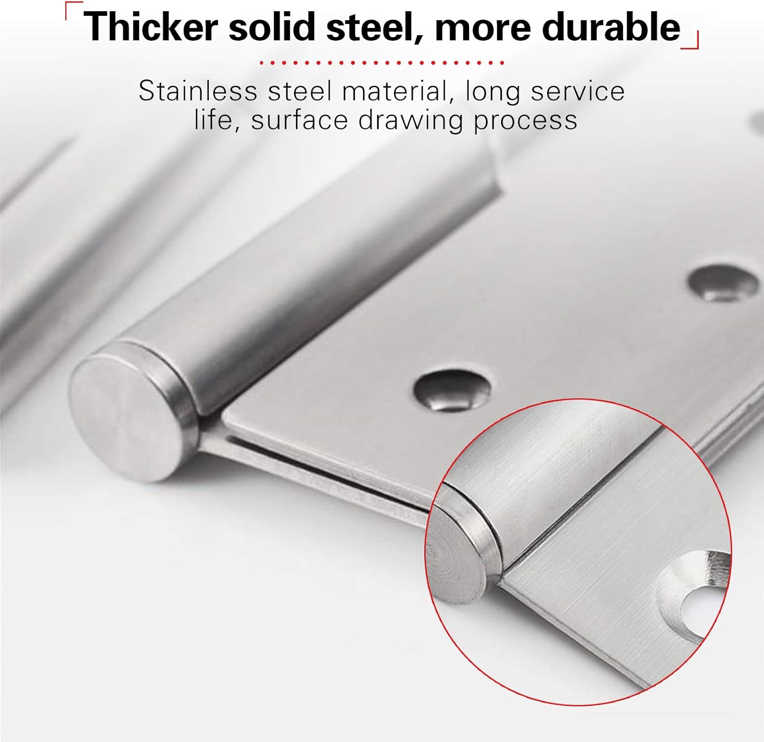 DMGARDEN 2 pcs Thickened Stainless Steel Right Lifting Hinge,Rising Right Handed Lift Off Door Hinge(4'')(100x79mm) - Image 4