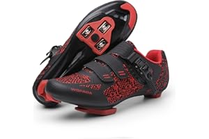 WOFADA Indoor Cycling Shoes Compatible with pelaton Bike Road Biking Shoes Men's Peleton Bicycle Riding Spin Shoes with Look Delta Cleats for Men and Women SPD Clip On Spining