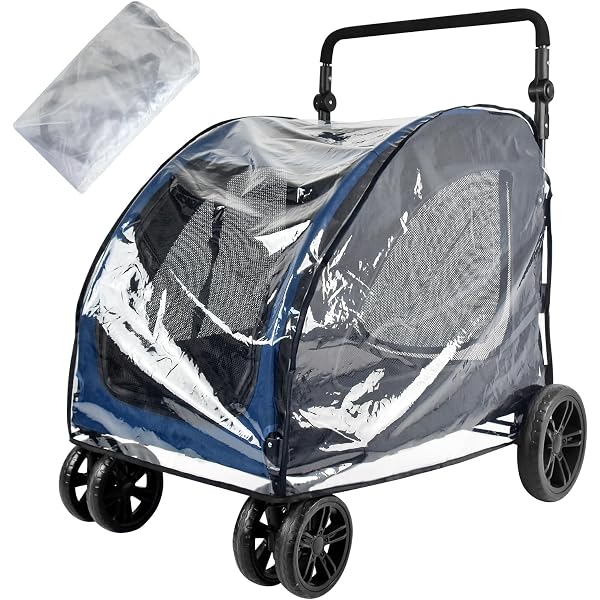 WODEGOU Large Dog Stroller Rain Cover, EVA Transparent Waterproof Windproof Snowproof Cover, Dog/Pet/Cat Stroller Rain Cover for Outdoor, Pet Supplies : Pet Supplies