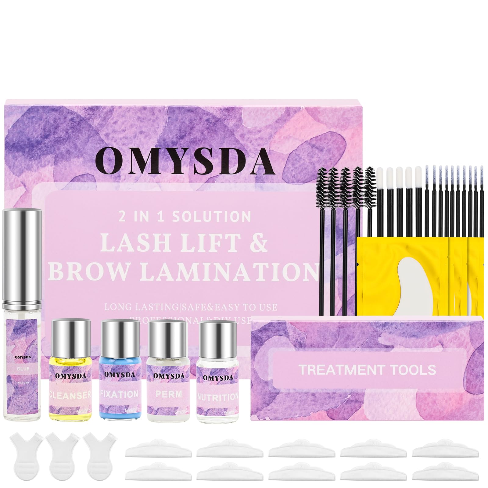Photo 1 of Lash Lift Kit Brow Lamination Kit 2 in 1 Solution, Professional Eyebrow and Eyelash Perm Kit, 6-8 Weeks Long Lasting for Professional and DIY Use
