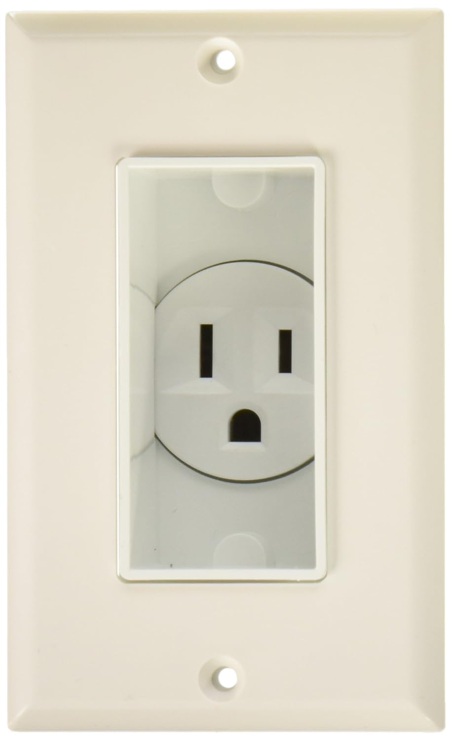 MIDLITE 4641-W Single Gang Décor Recessed Receptacle