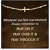 STORYJEWELLERY Christian Gifts for Women, Religious Confirmation and Baptism Gifts, Cross Bracelet for Women, Easter Gift, Encouragement Presents, Christian Jewelry