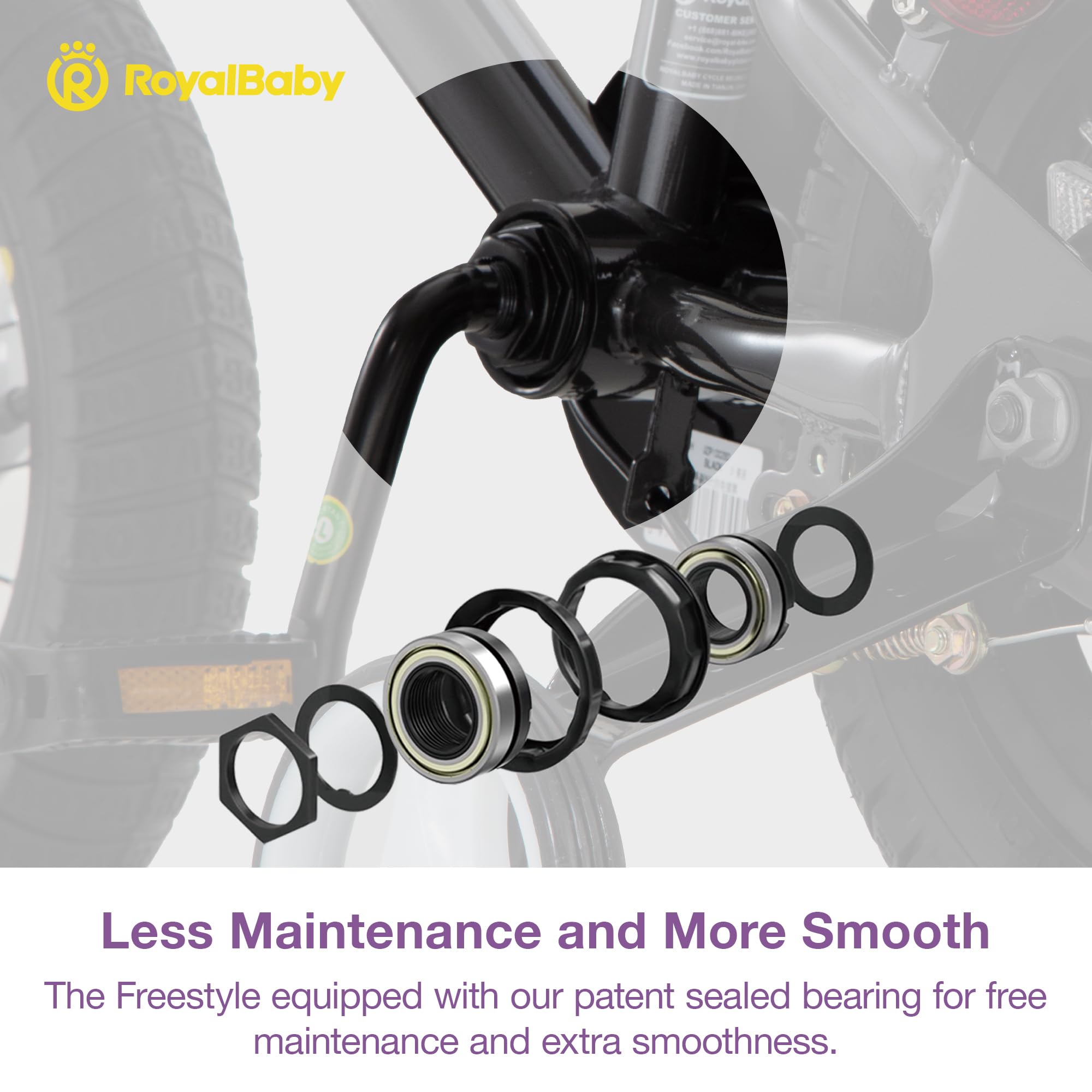 RoyalBaby Kids Bike EZ Balance to Pedal Dual Handbrake Toddlers Boys Girls Bicycle 12-20 Inch for Age 3-10 Years