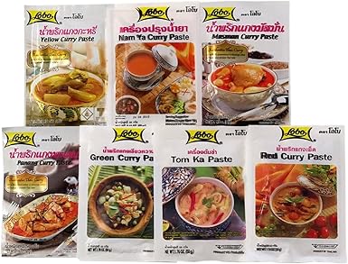 Asiafoodland - Lobo Curry Geschenk Set - 7 Sorten + gratis Stevia Stick