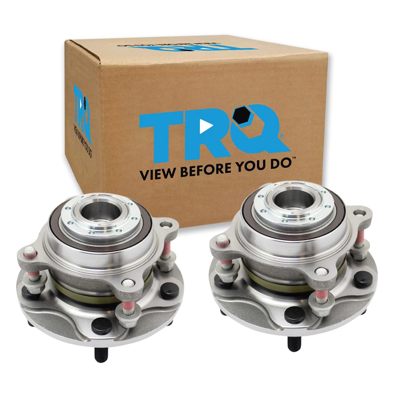 TRQ 2 Piece Front Wheel Bearing & Hub Assembly Set