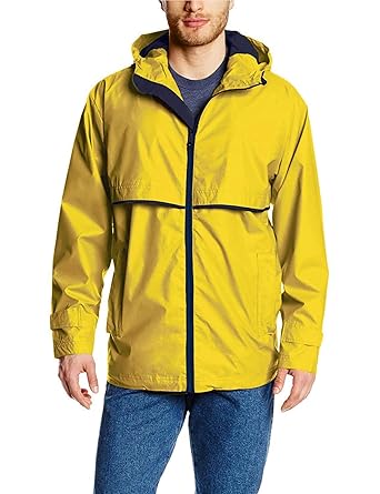 Genhoo Herren Wasserdicht Regenmantel Leichte Regenjacke Outdoor Atmungsaktive Dünne Casual Winddicht ÜBergangsjacke