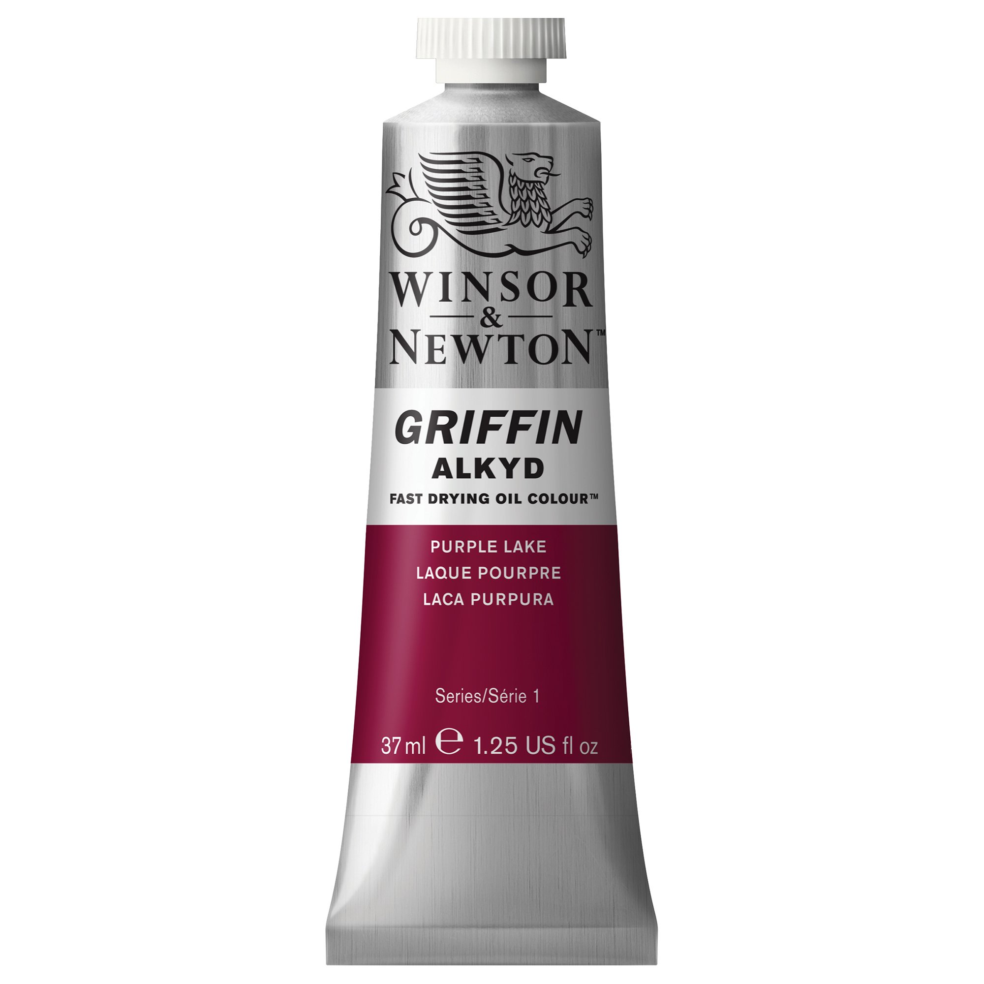 Winsor & Newton Griffin 37ml Alkyd Fast Drying Oil Colour Tube - Purple Lake — image 1