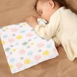 Lanjue 6 Pack Baby Washcloths Muslin 12x12 Inch 6-Layer Cotton Pink Girls view 5