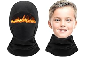 Pukavt Ski Balaclava Face Mask for Kids Age 5-12, Windproof Scarf Neck Warmer for Winter Snowboard