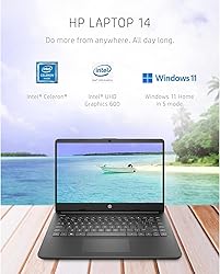 HP Newest 14" HD Ultra Light Thin Laptop, Quad-Core